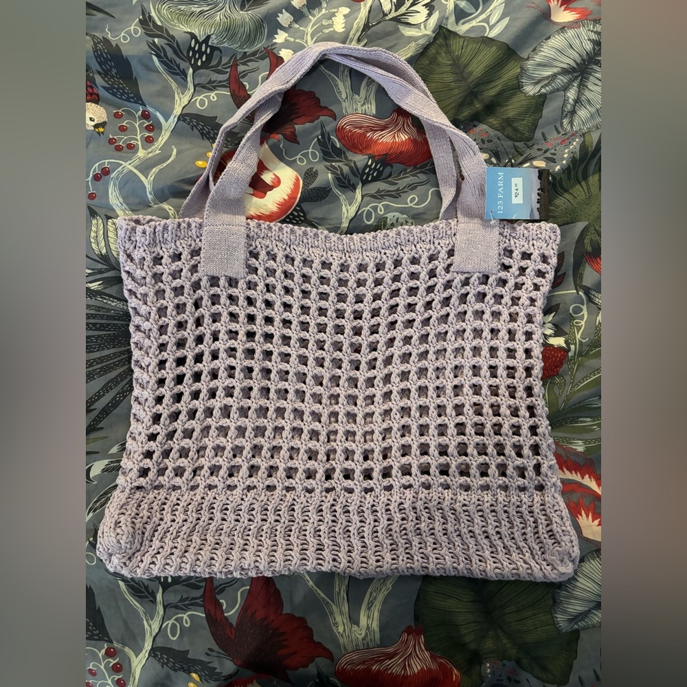 Lavender Knit Tote Bag